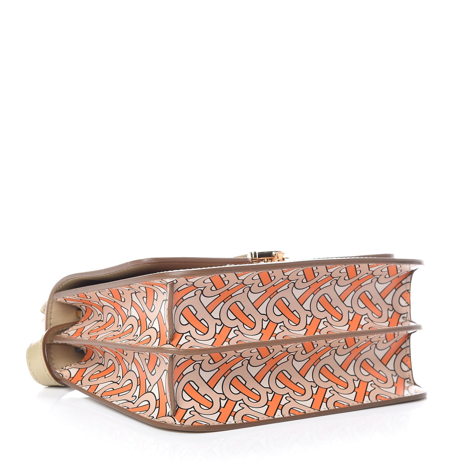 Burberry Calfskin Monogram Small TB Bag Bright Orange 4 of 9