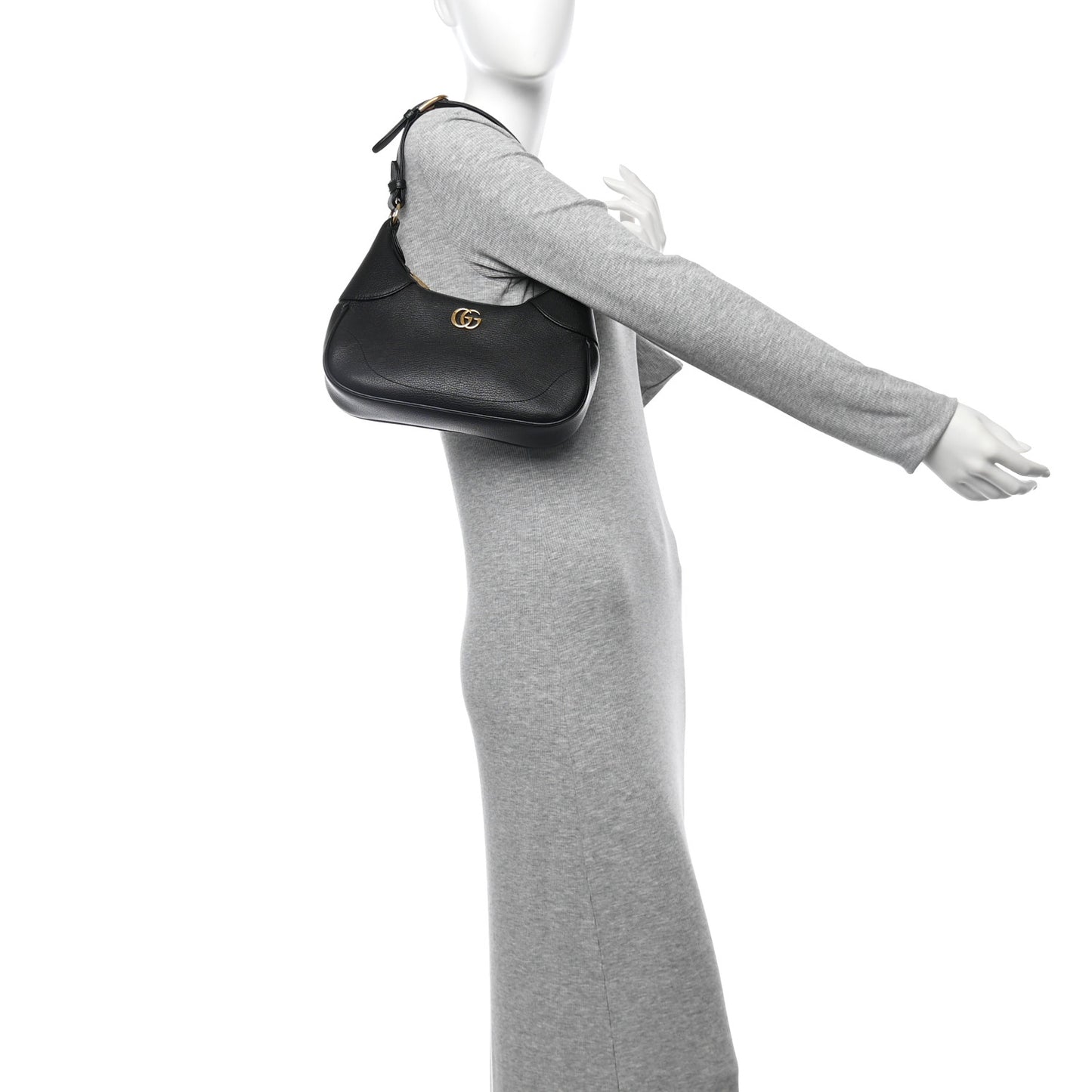 Goatskin Small Aphrodite Shoulder Bag Black