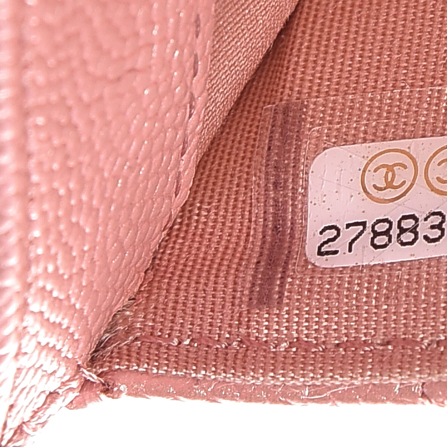 Chanel Iridescent Caviar Quilted Card Holder Pink 8 of 9