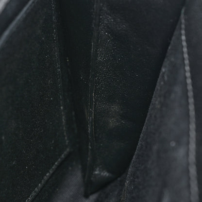 Saint Laurent Grain De Poudre Matelasse Chevron Monogram Envelope Clutch Black 14 of 15