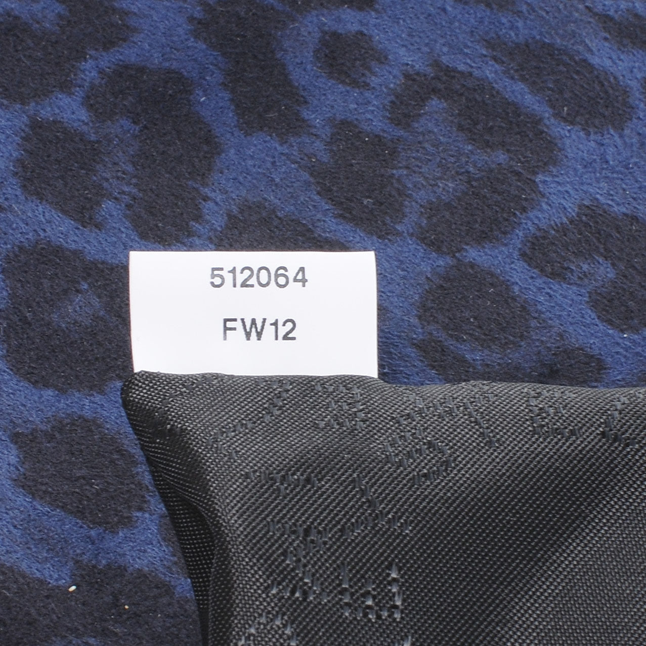 Leopard Print Falabella Faux Suede Clutch Blue