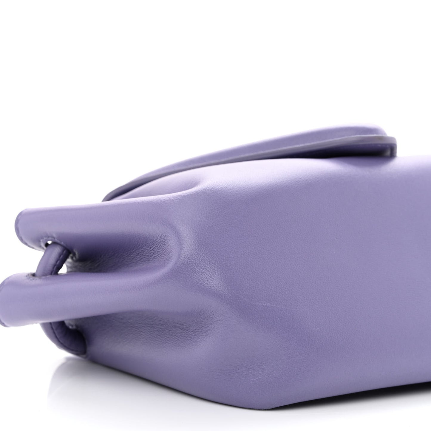 Lambskin Small Beak Triangle Flap Shoulder Bag Lavender