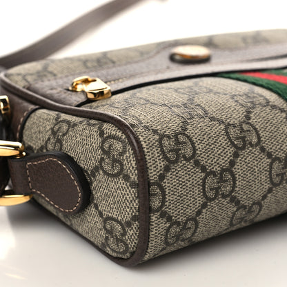 Gucci GG Supreme Monogram Web Mini Ophidia Shoulder Bag Brown 10 of 15
