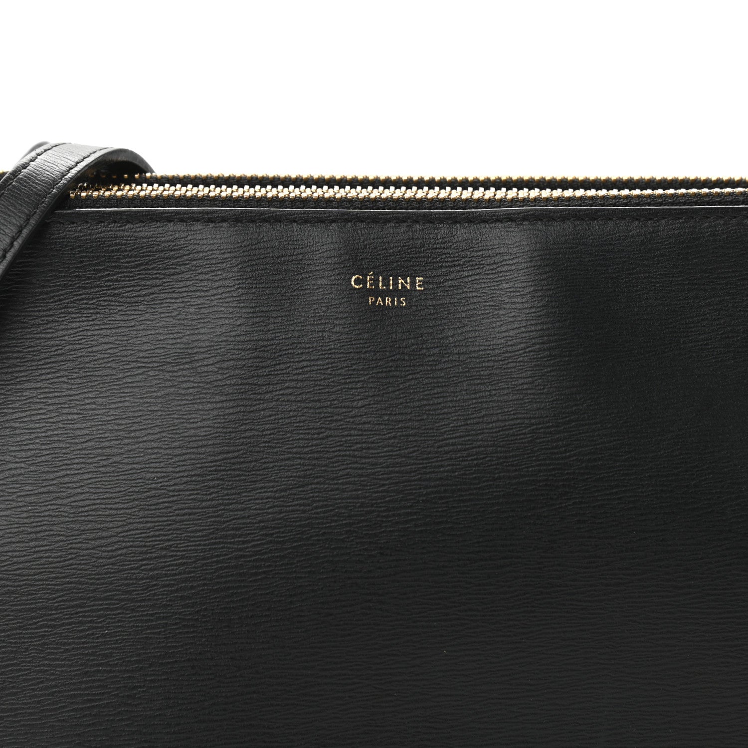 Celine Lambskin Large Trio Crossbody Bag Black 10 of 13