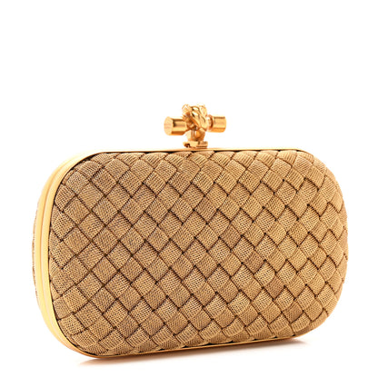 Bottega Veneta Intreccio Oro Bruciato Knot Clutch 3 of 7