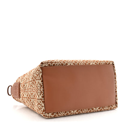 Loewe Jacquard Anagram Calfskin Small Cubi Bag Tan Pecan 4 of 10