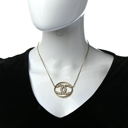 Chanel Baguette Crystal High Society CC Pendant Necklace Gold 2 of 7