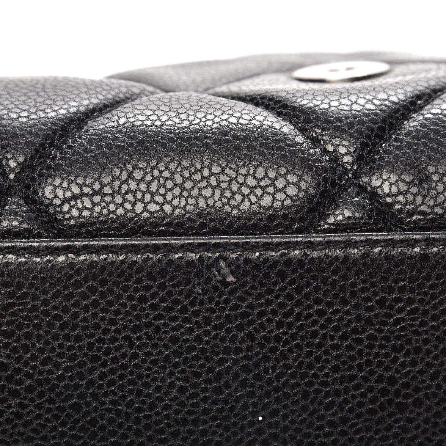 Chanel Glazed Caviar Medium Nature Flap Bag Black 8 of 9