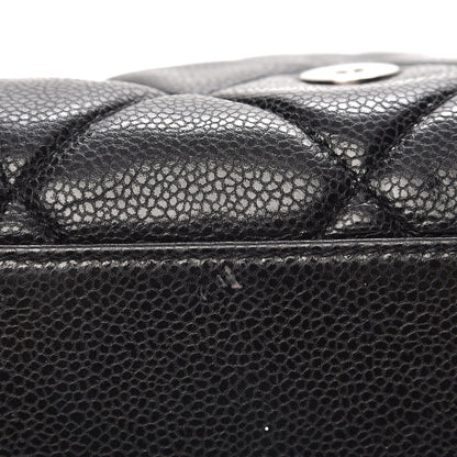 Chanel Glazed Caviar Medium Nature Flap Bag Black 8 of 9