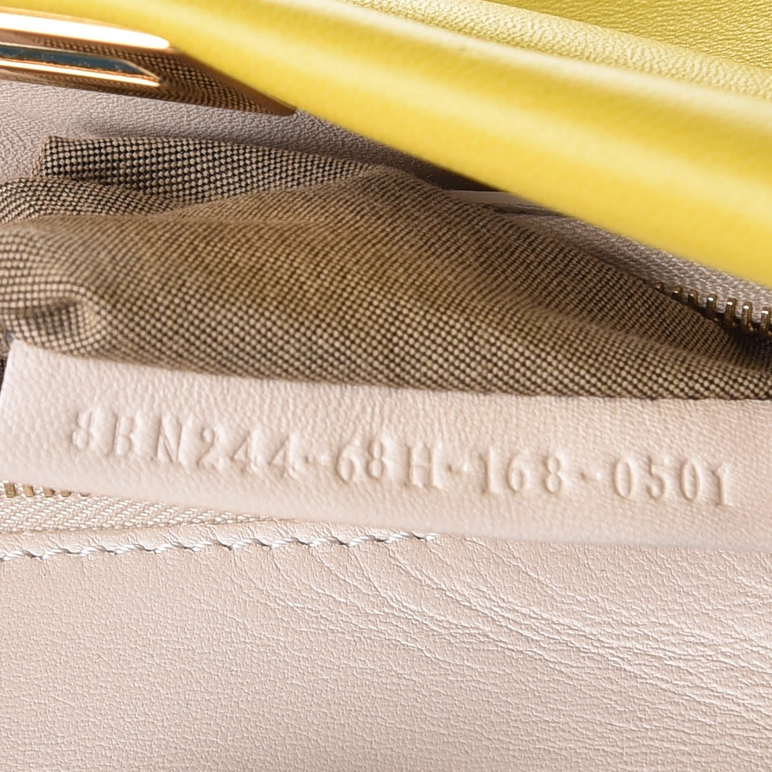 Fendi Nappa Colorblock Mini Peekaboo Iconic Satchel Lime Blue Royal Latte 8 of 8