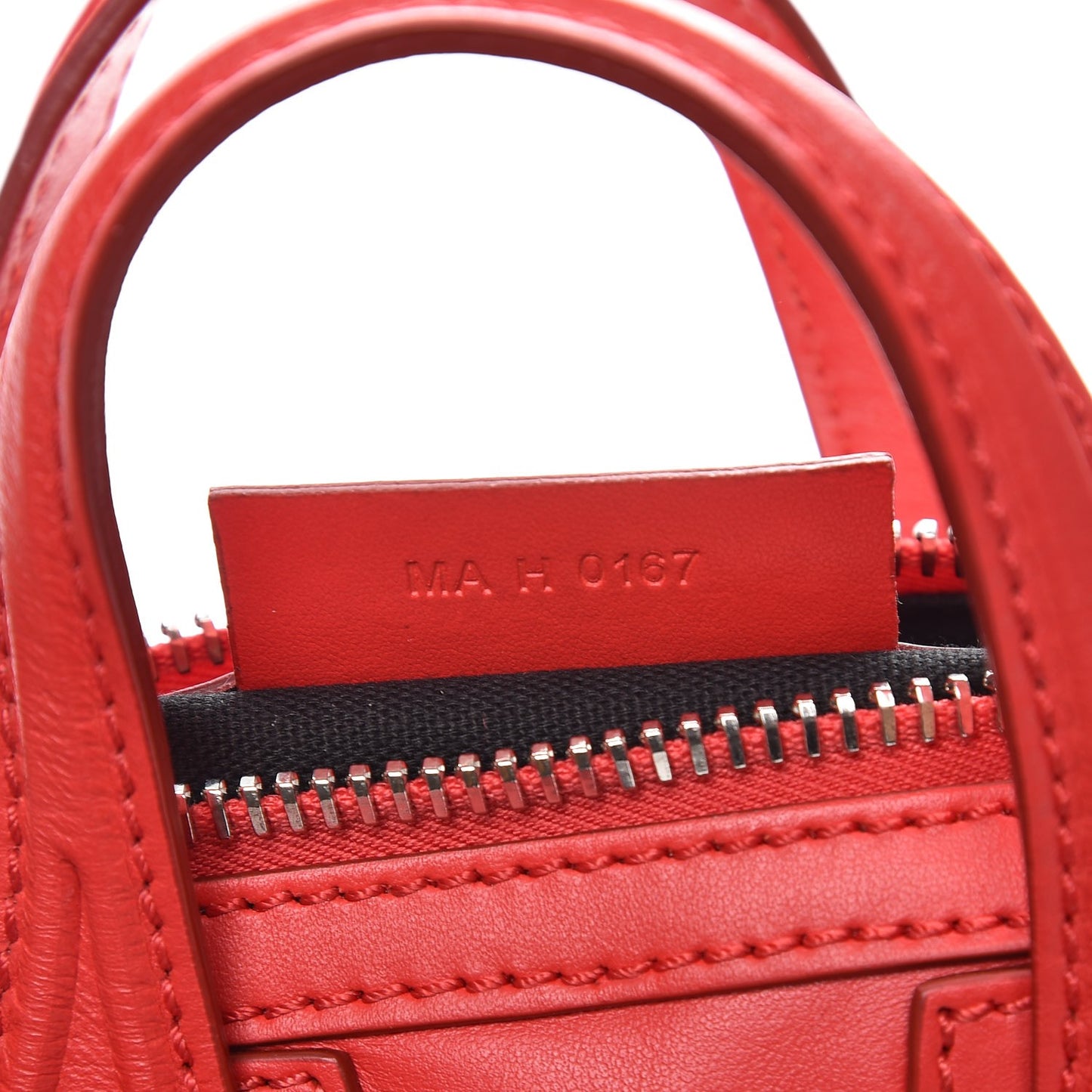 Waxed Calfskin Micro Nightingale Medium Red