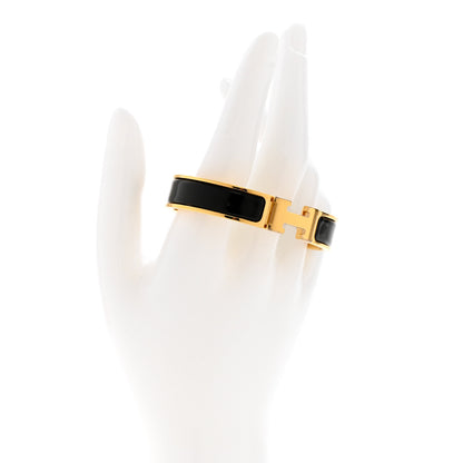 Hermes Enamel Narrow Clic Clac H Bracelet PM Black 2 of 6