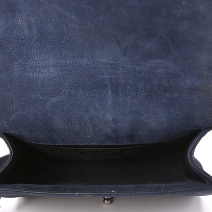 Chanel Iridescent Caviar Quilted Medium Boy Flap Dark Blue 4 of 10