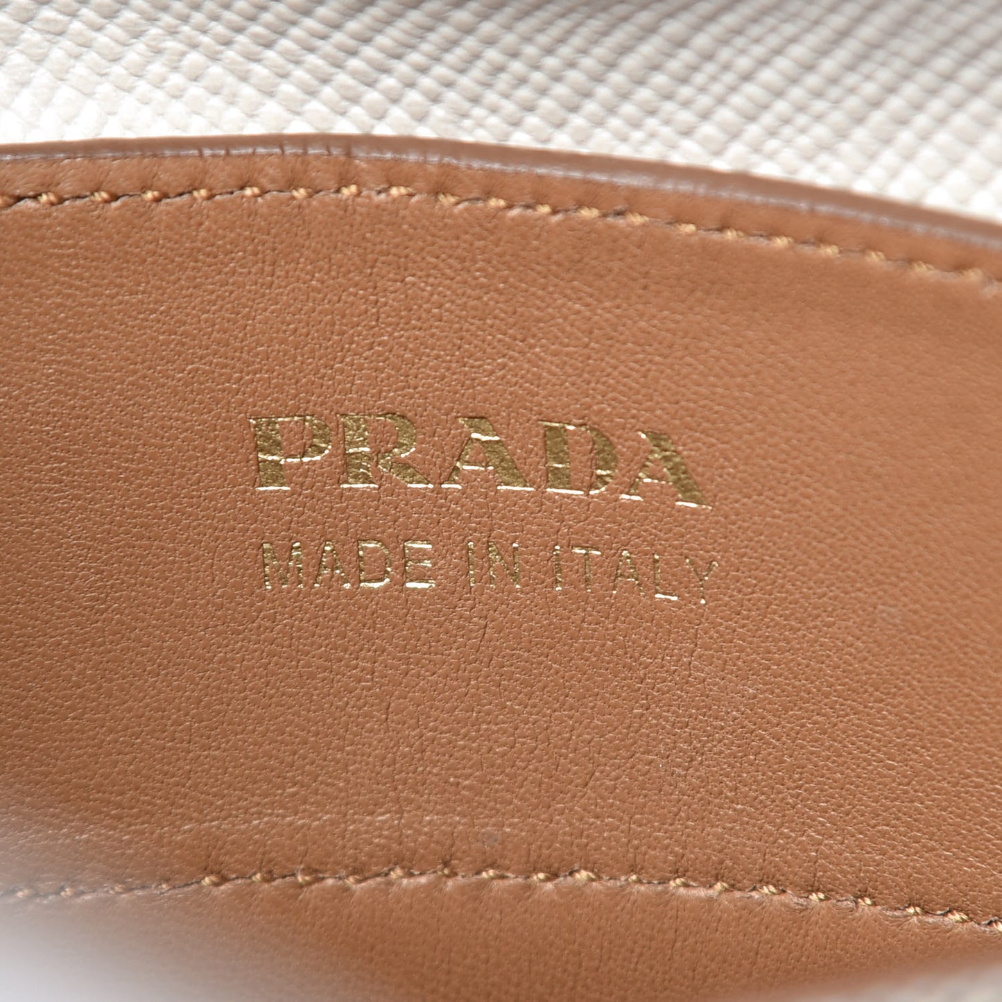Saffiano Cuir Medium Double Bag Talco Caramel
