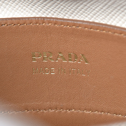 Prada Saffiano Cuir Medium Double Bag Talco Caramel 8 of 11