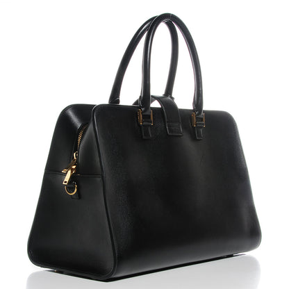 Saint Laurent Smooth Calfskin Medium Monogram Cabas Black 3 of 10