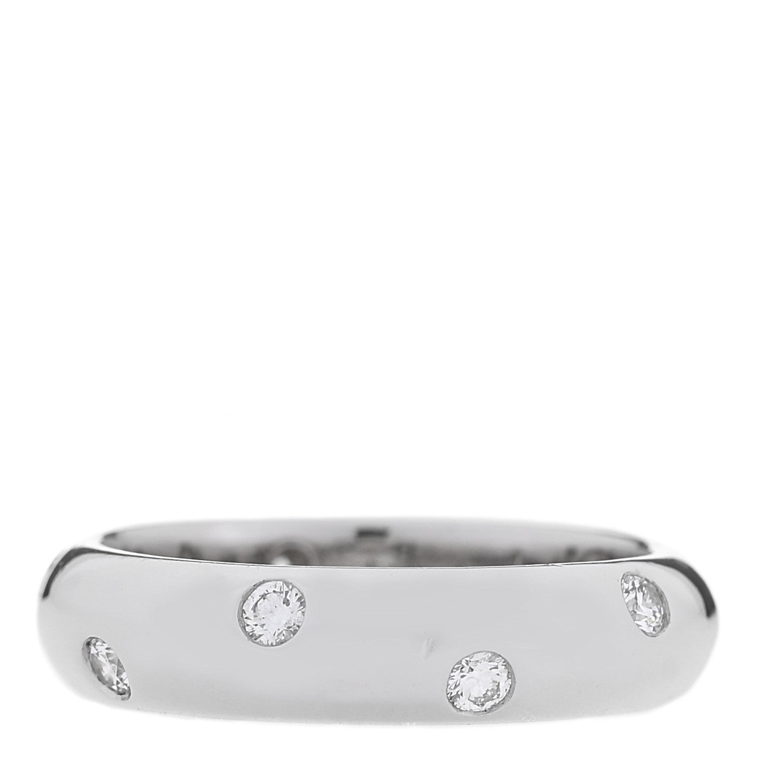 Tiffany Platinum Diamond 4mm Etoile Band Ring 47 4.25 3 of 5