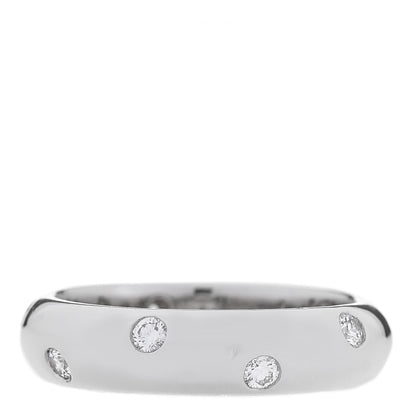 Tiffany Platinum Diamond 4mm Etoile Band Ring 47 4.25 3 of 5