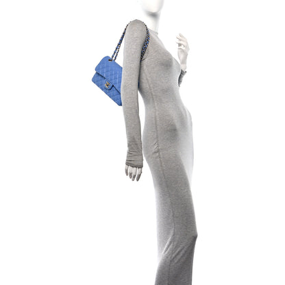Chanel Caviar Quilted Small Double Flap Light Blue 2 of 10
