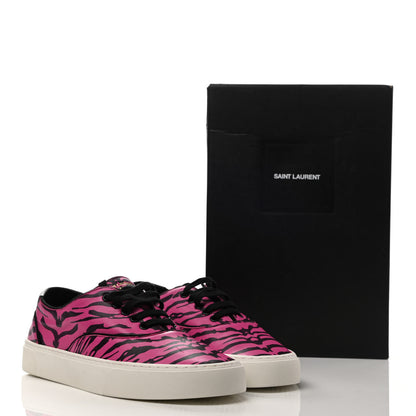 Saint Laurent Nappa Zebra Venice Sneakers 40 Fuchsia Black 9 of 9
