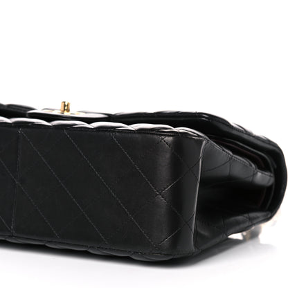 Chanel Lambskin Quilted Jumbo Double Flap Black 9 of 20
