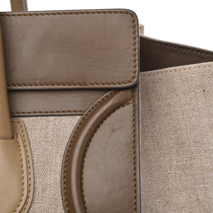 Celine Natural Canvas Smooth Calfskin Mini Luggage Brown 16 of 20