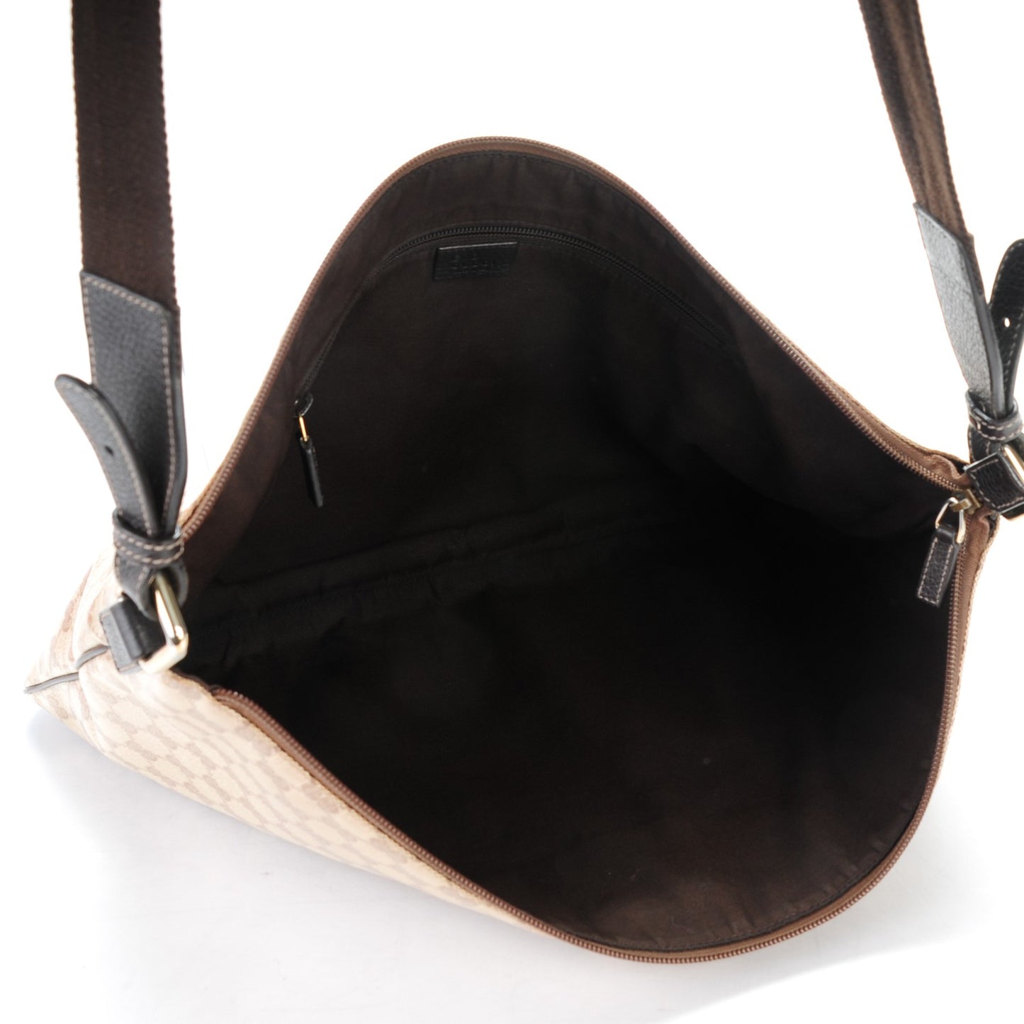 Crystal Monogram Messenger Bag Brown