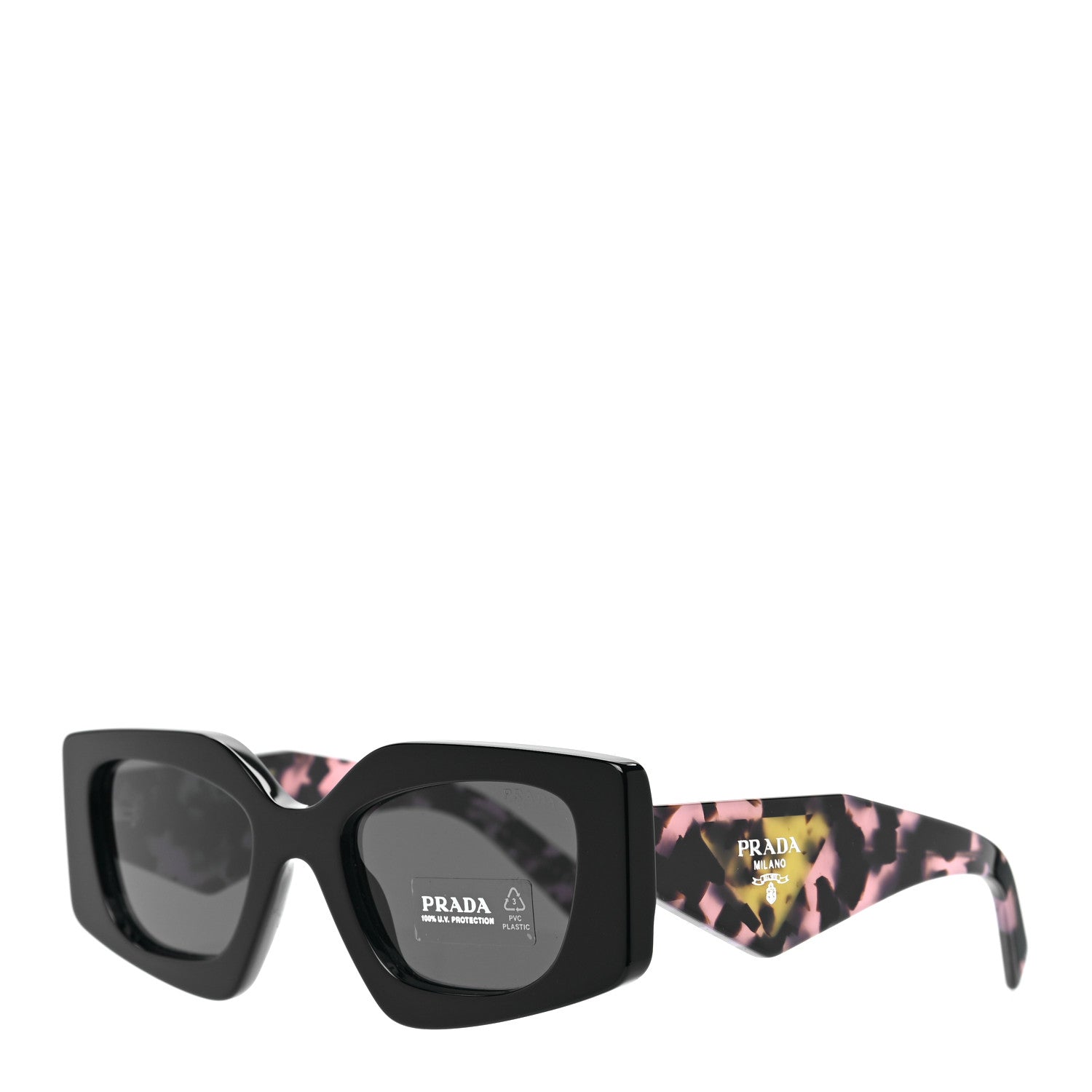 Prada Acetate Square Sunglasses SPR 15YS Slate Gray 2 of 12