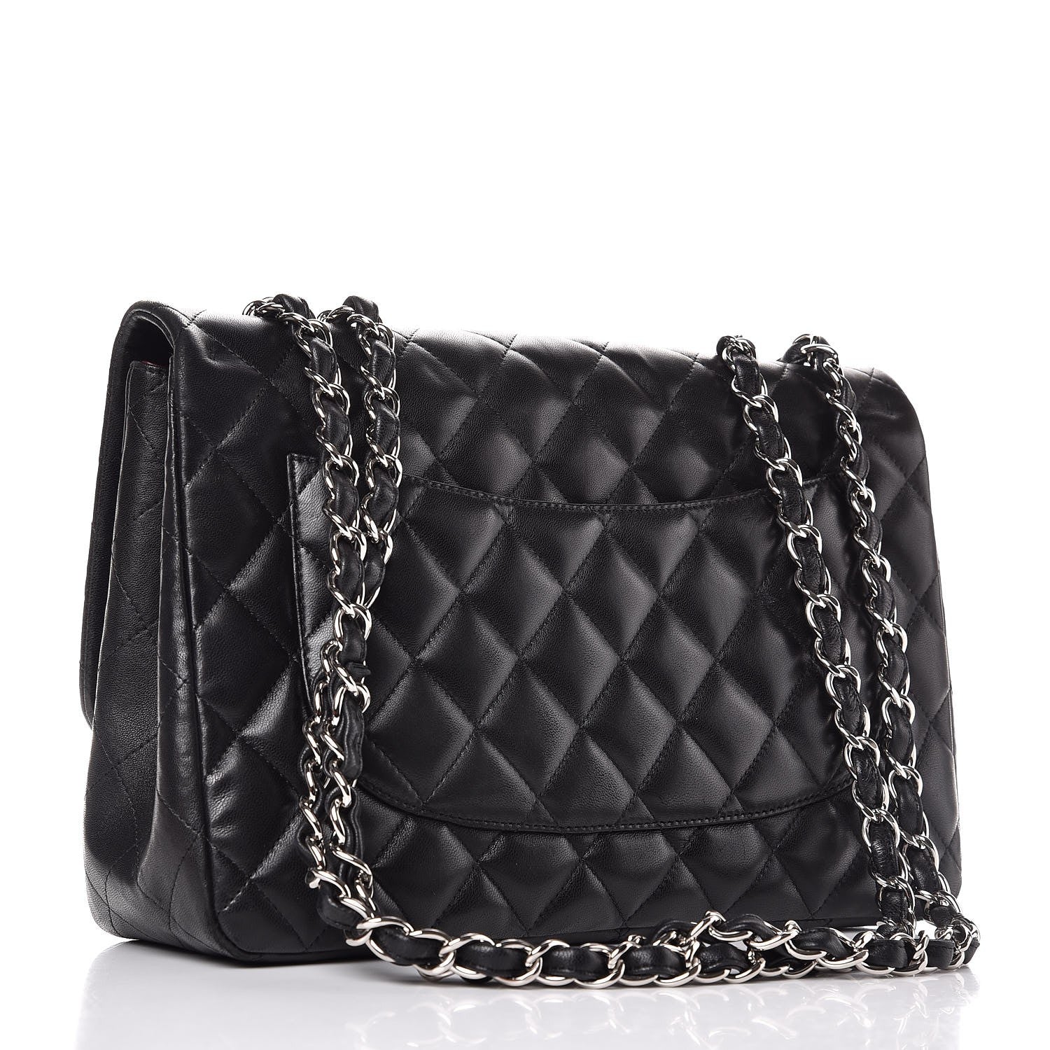 Chanel Lambskin Quilted Jumbo Single Flap Black 4 of 12