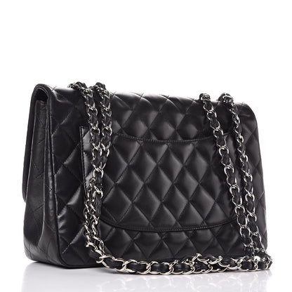 Chanel Lambskin Quilted Jumbo Single Flap Black 4 of 12