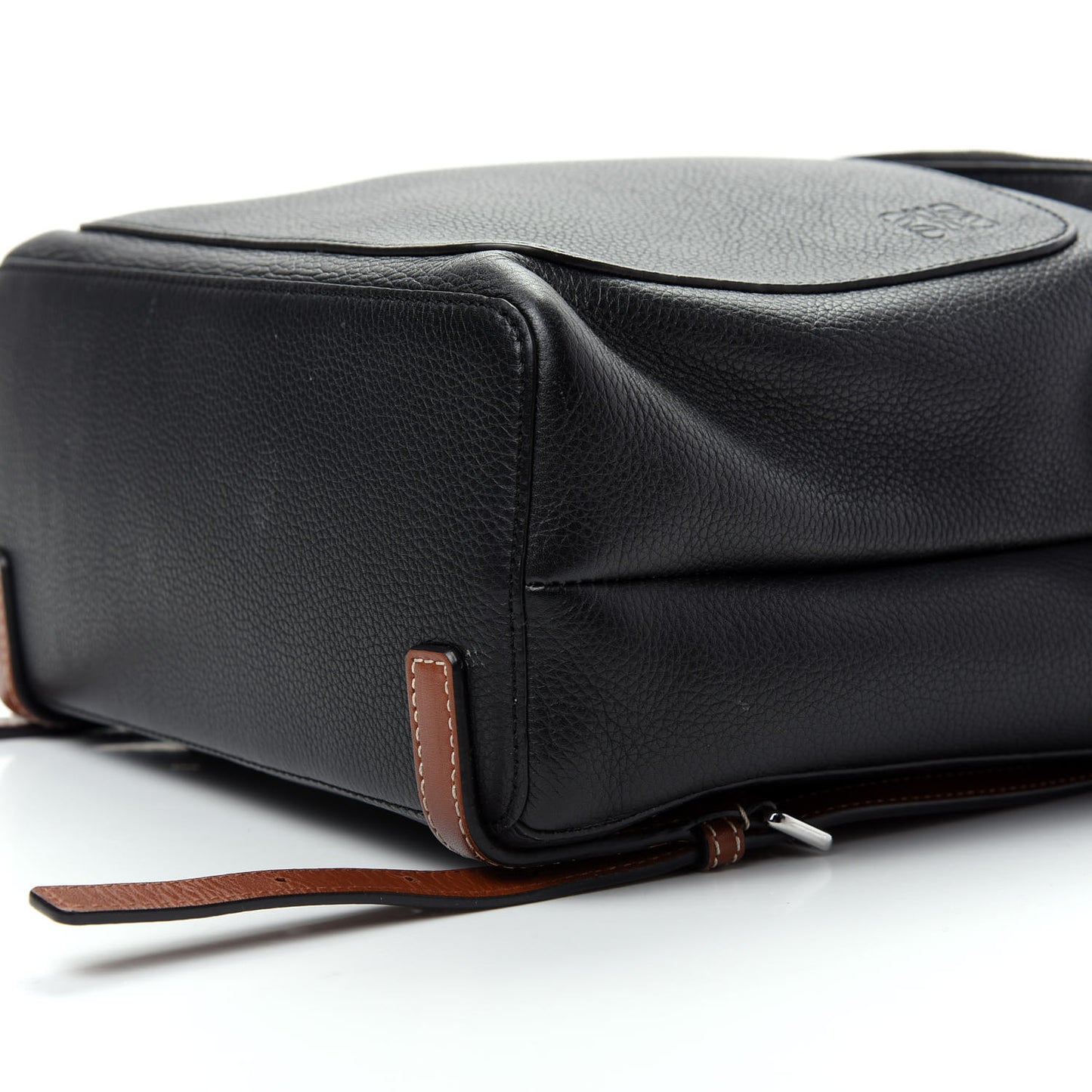 Calfskin Small Goya Backpack Black Tan