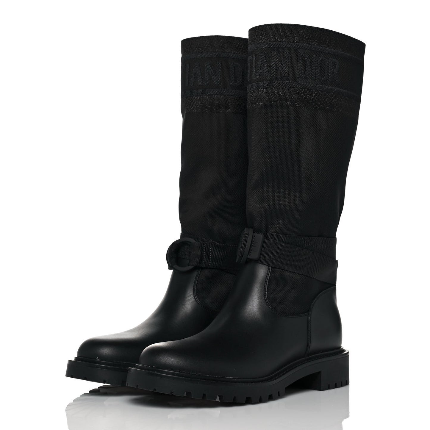 Technical Fabric Calfskin D-Major Boots 37 Black