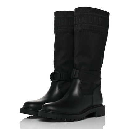 Christian Dior Technical Fabric Calfskin D-Major Boots 37 Black 3 of 10