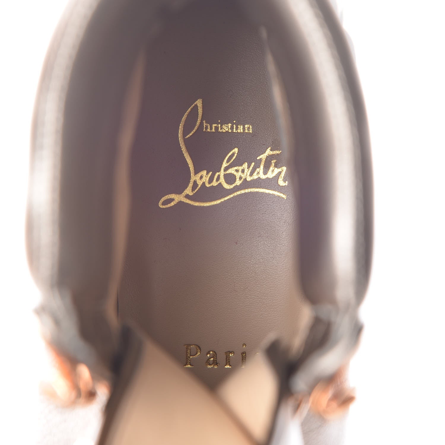 Christian Louboutin Metallic Calfskin Who Runs Flat Boots 38 Colombe 7 of 9