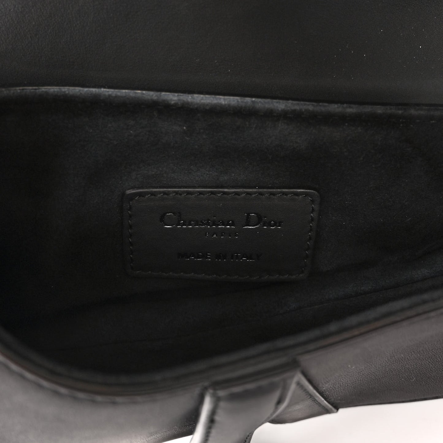 Ultra Matte Calfskin Mini Saddle Bag Black