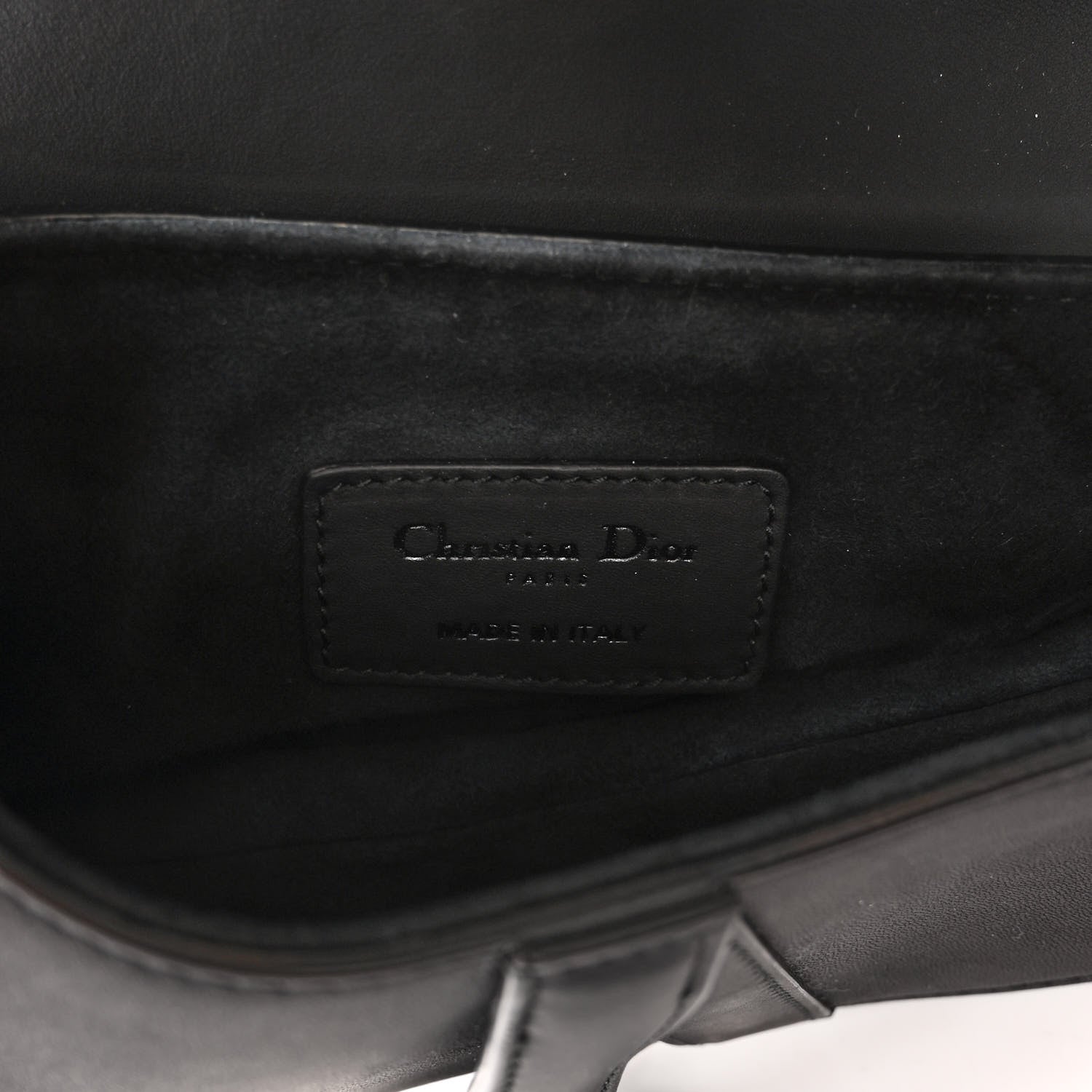 Christian Dior Ultra Matte Calfskin Mini Saddle Bag Black 6 of 9