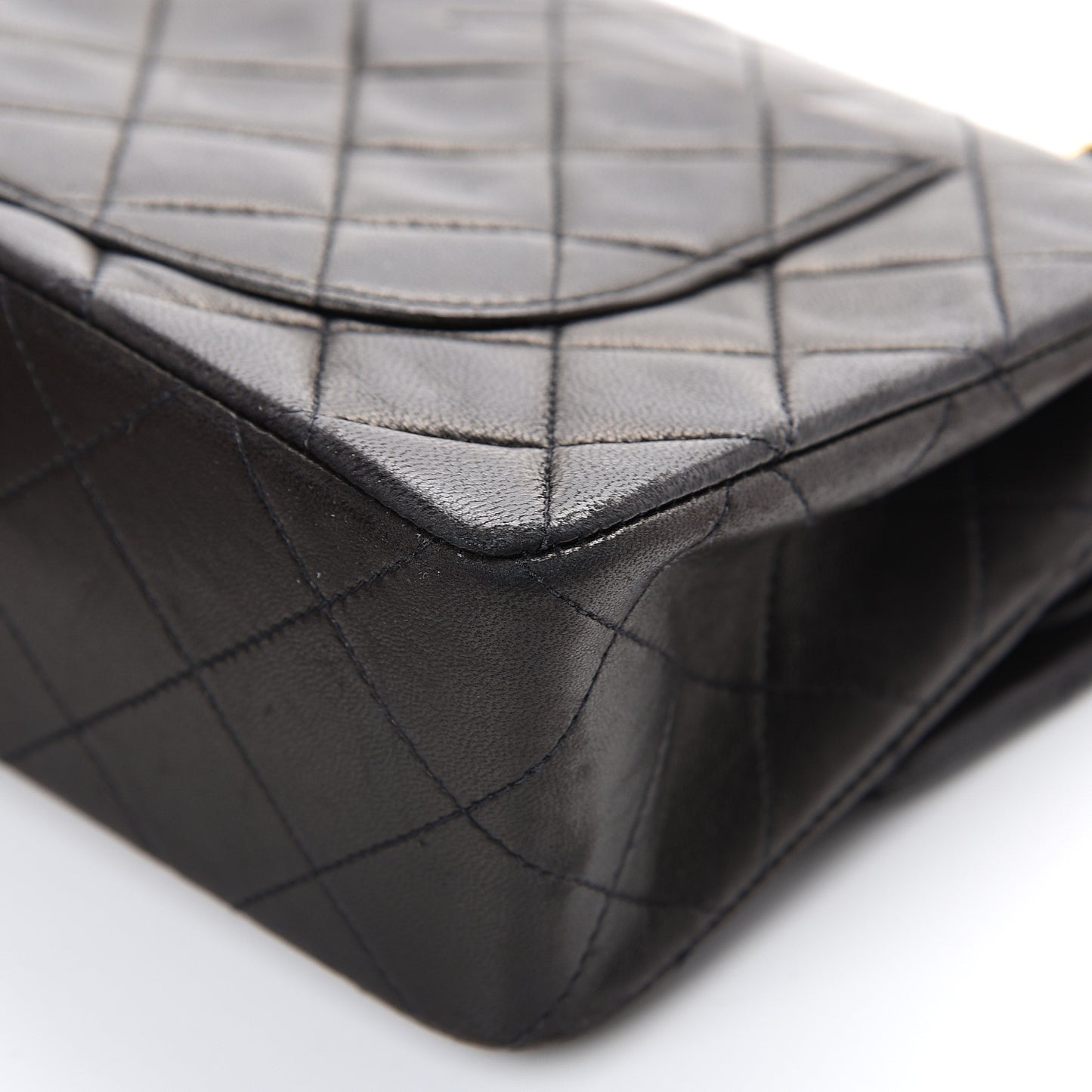 Lambskin Quilted Small Double Flap Black