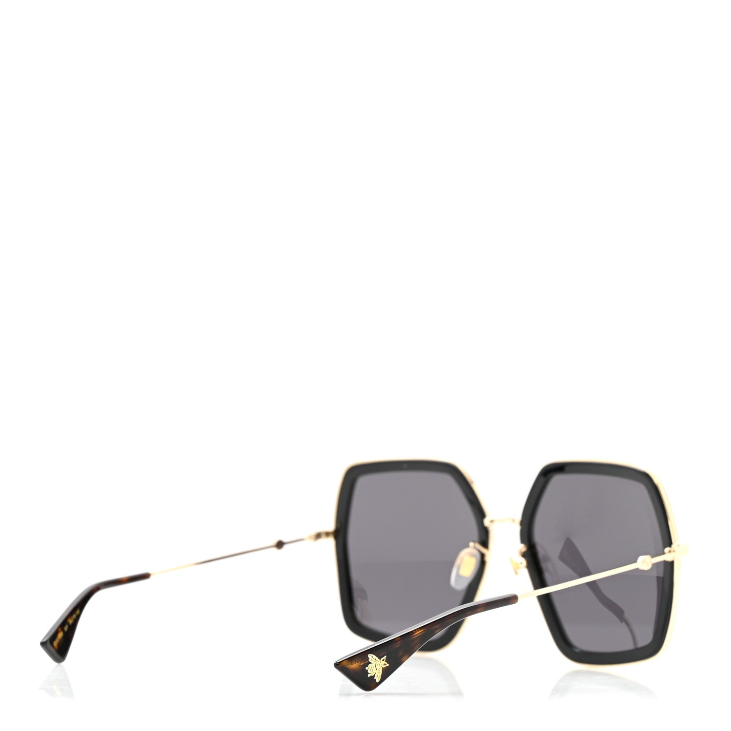 Gucci Acetate Oversize Square Frame GG0106S Sunglasses Black 4 of 7