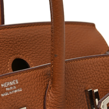 Hermes Togo Swift Officier Birkin 25 Gold Ambre 13 of 13