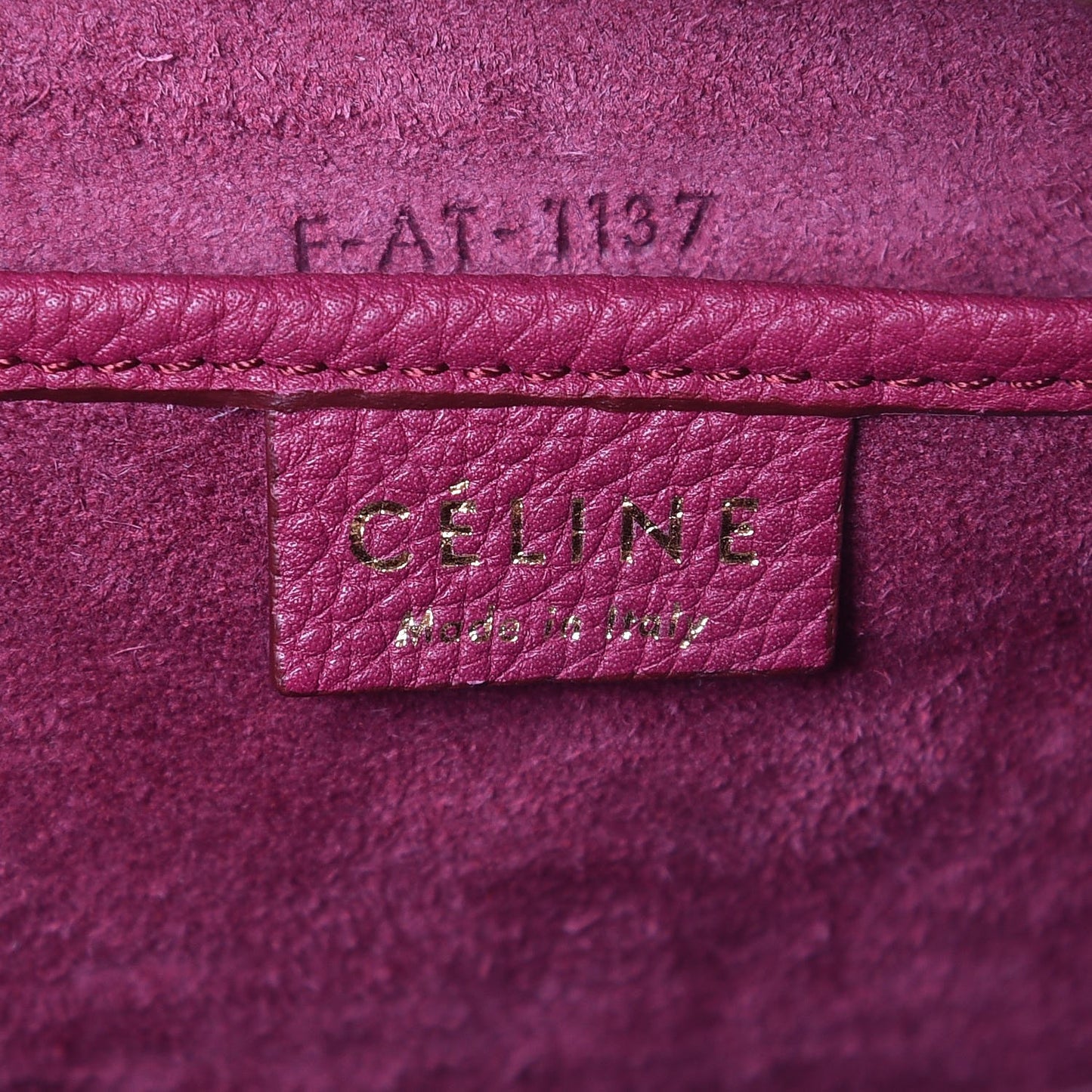 Baby Grained Calfskin Nano Luggage Plum