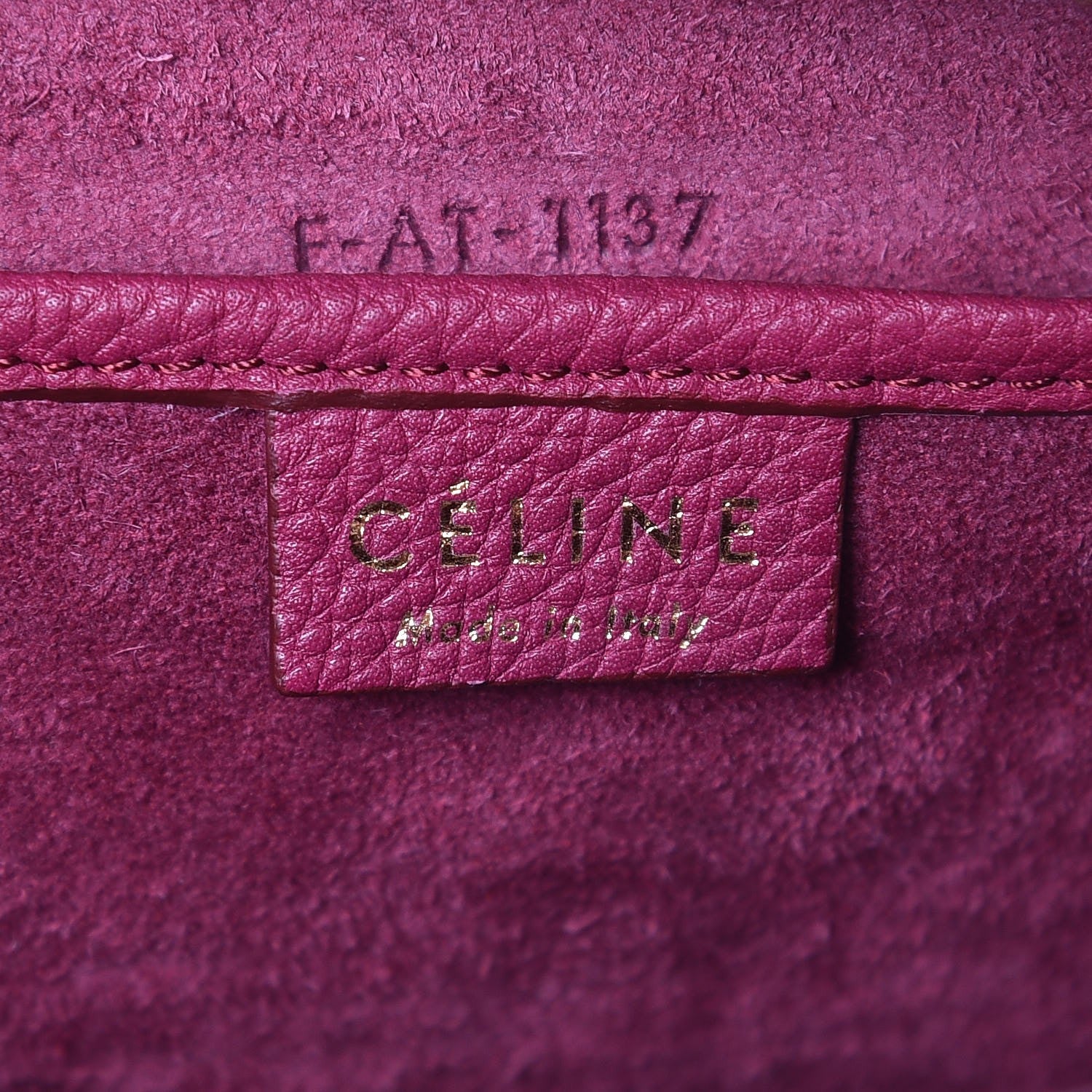 Celine Baby Grained Calfskin Nano Luggage Plum 6 of 7