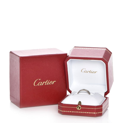 Cartier 18K White Gold 4mm LOVE Wedding Band Ring 56 7.5 5 of 5