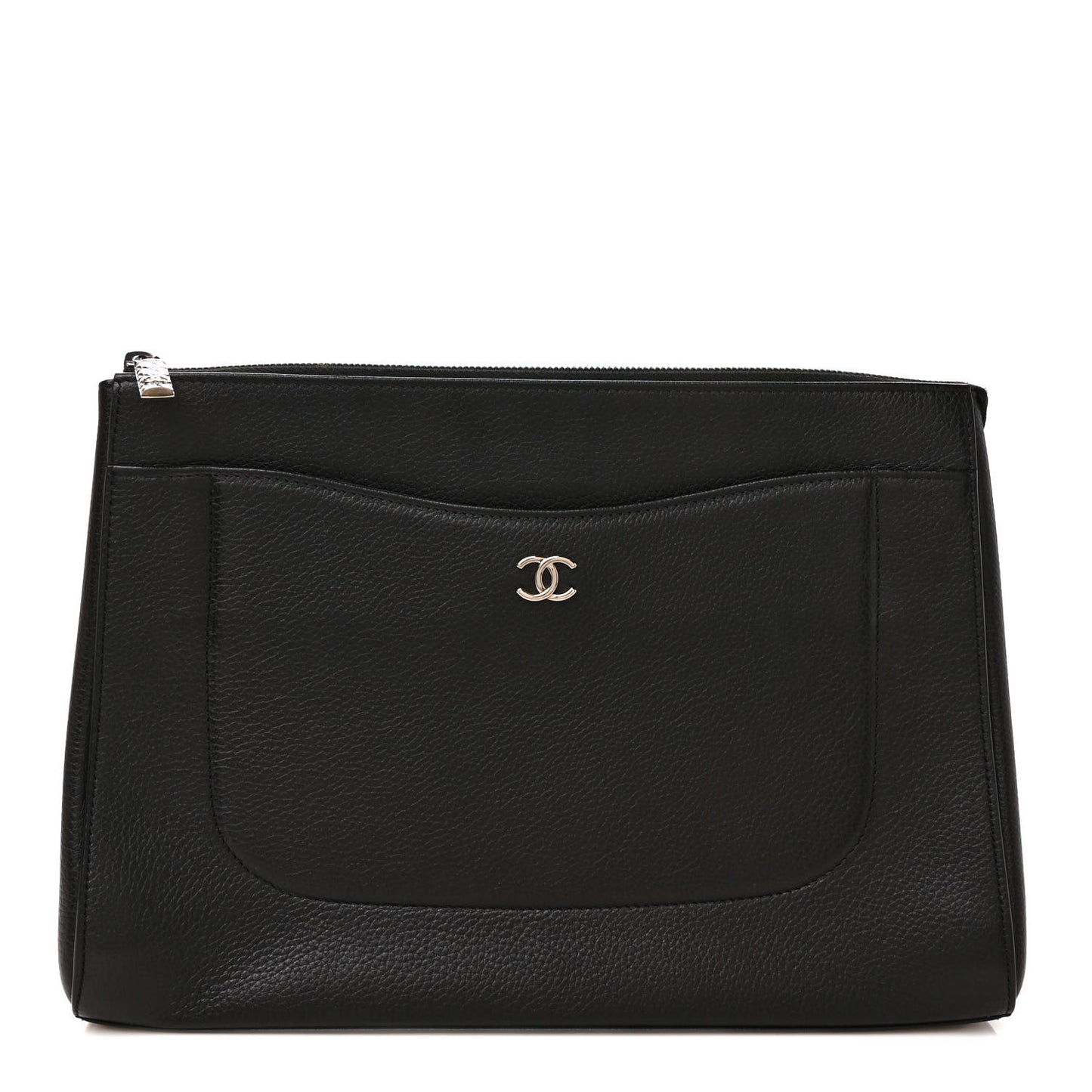 Grained Calfskin Large Neo Executive Cosmetic Case Black