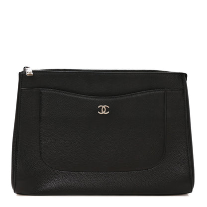 Chanel Grained Calfskin Large Neo Executive Cosmetic Case Black 1 of 9