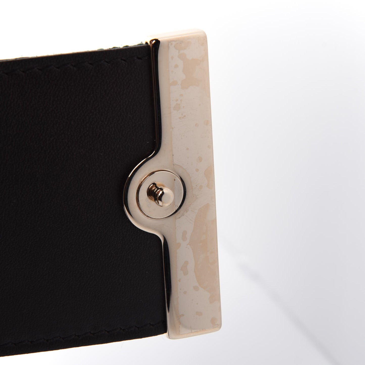 Monogram Calfskin Ladies Web Continental Wallet Beige Ebony Cocoa