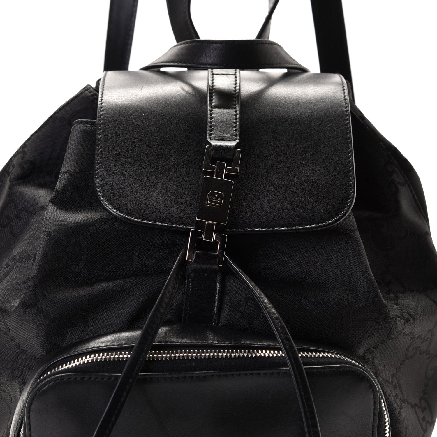 Gucci Nylon Monogram Backpack Black 4 of 11