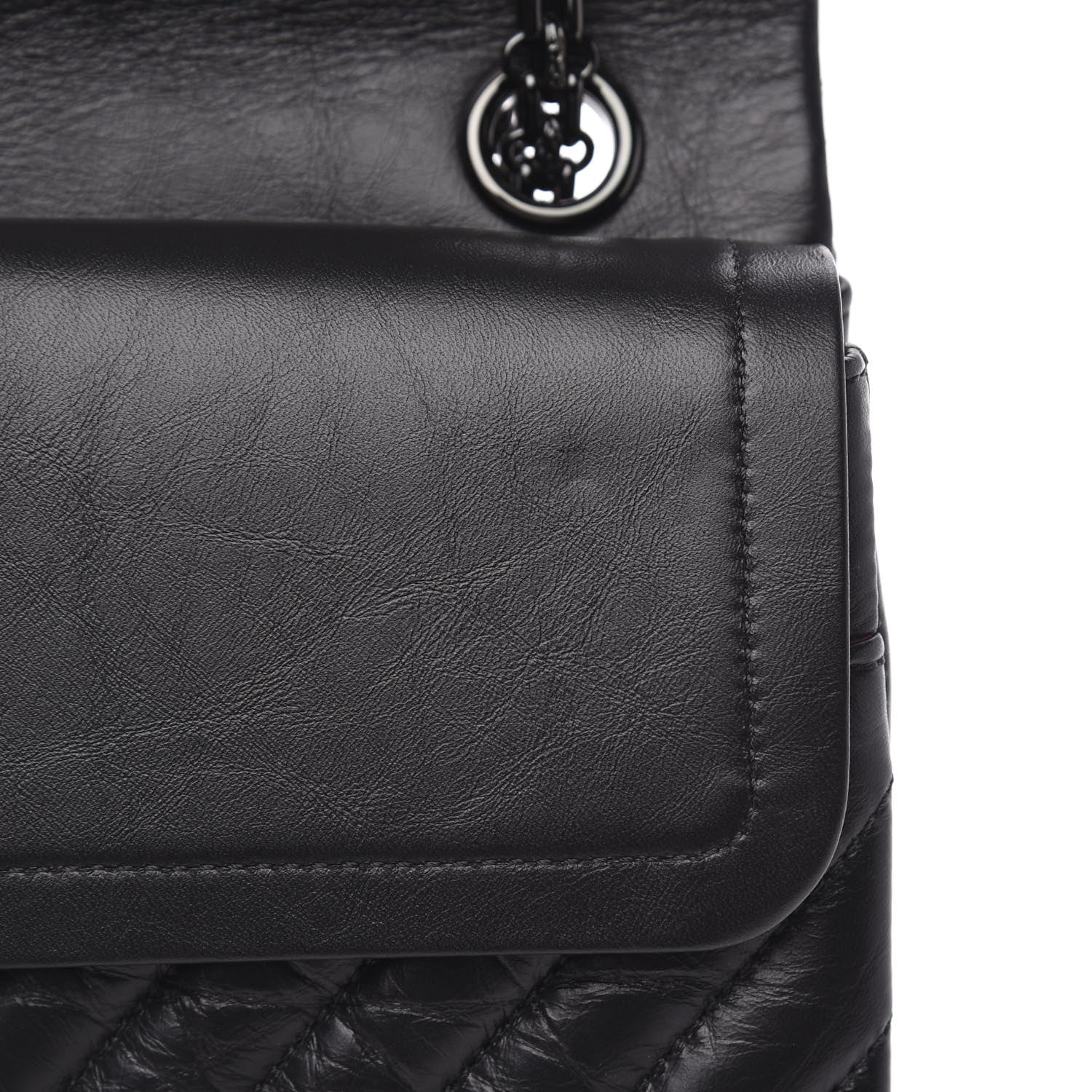 Chanel Aged Calfskin Chevron Quilted 2.55 Reissue 226 So Black 11 of 13