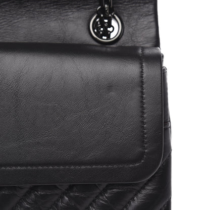 Chanel Aged Calfskin Chevron Quilted 2.55 Reissue 226 So Black 11 of 13