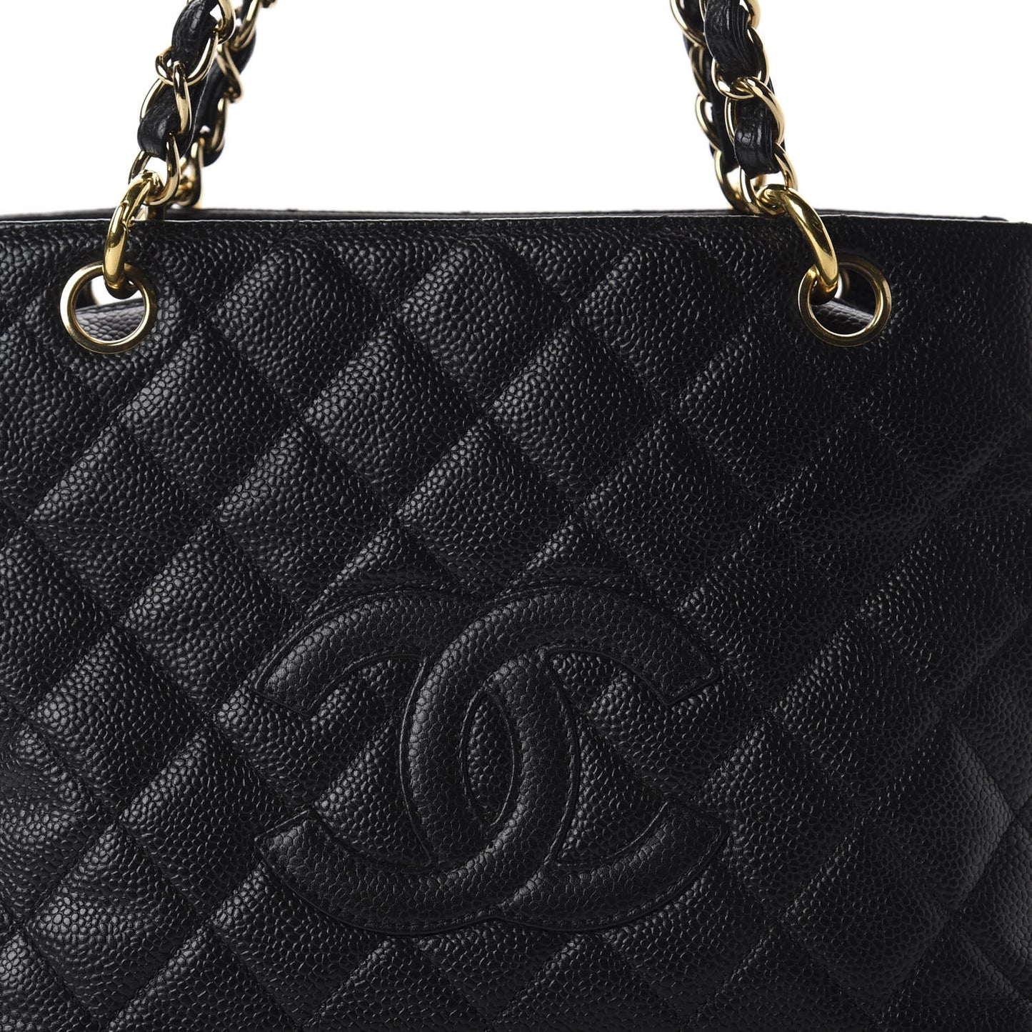 Caviar Quilted Petit Timeless Tote PTT Black