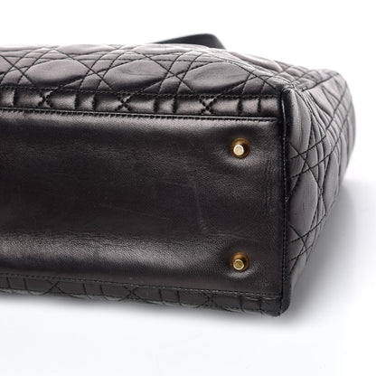 Christian Dior Lambskin Cannage Medium Lady Dior Black 10 of 18